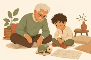 grandpa and child